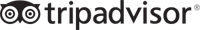 A small “Tripadvisor” logo with its circular icon and the word “tripadvisor” beneath it.